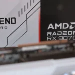 Card đồ họa ASRock Radeon RX 9070 XT Steel Legend trong hộp