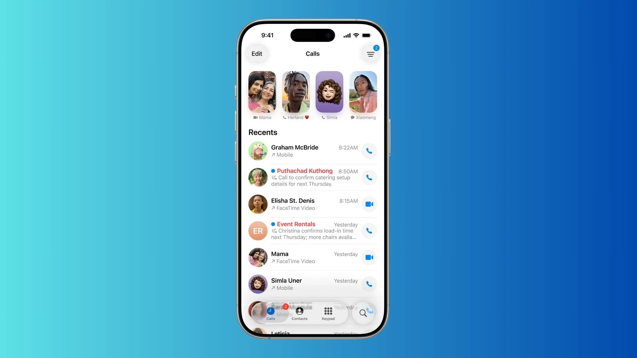 Giao diện minh họa cách tính năng Call Screening hoặc Hold Assist hoạt động trên iOS 26