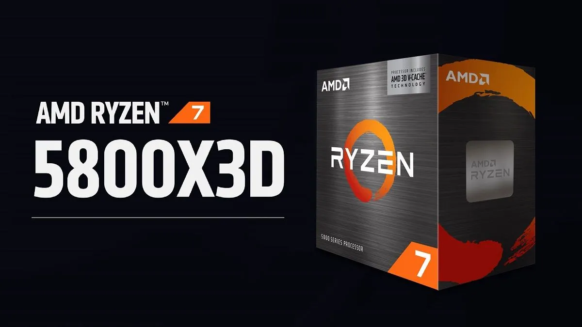 Hình ảnh bộ xử lý AMD Ryzen 7 5800X3D, CPU mà tác giả đang sử dụng và đánh giá cao hiệu năng chơi game ở độ phân giải cao.