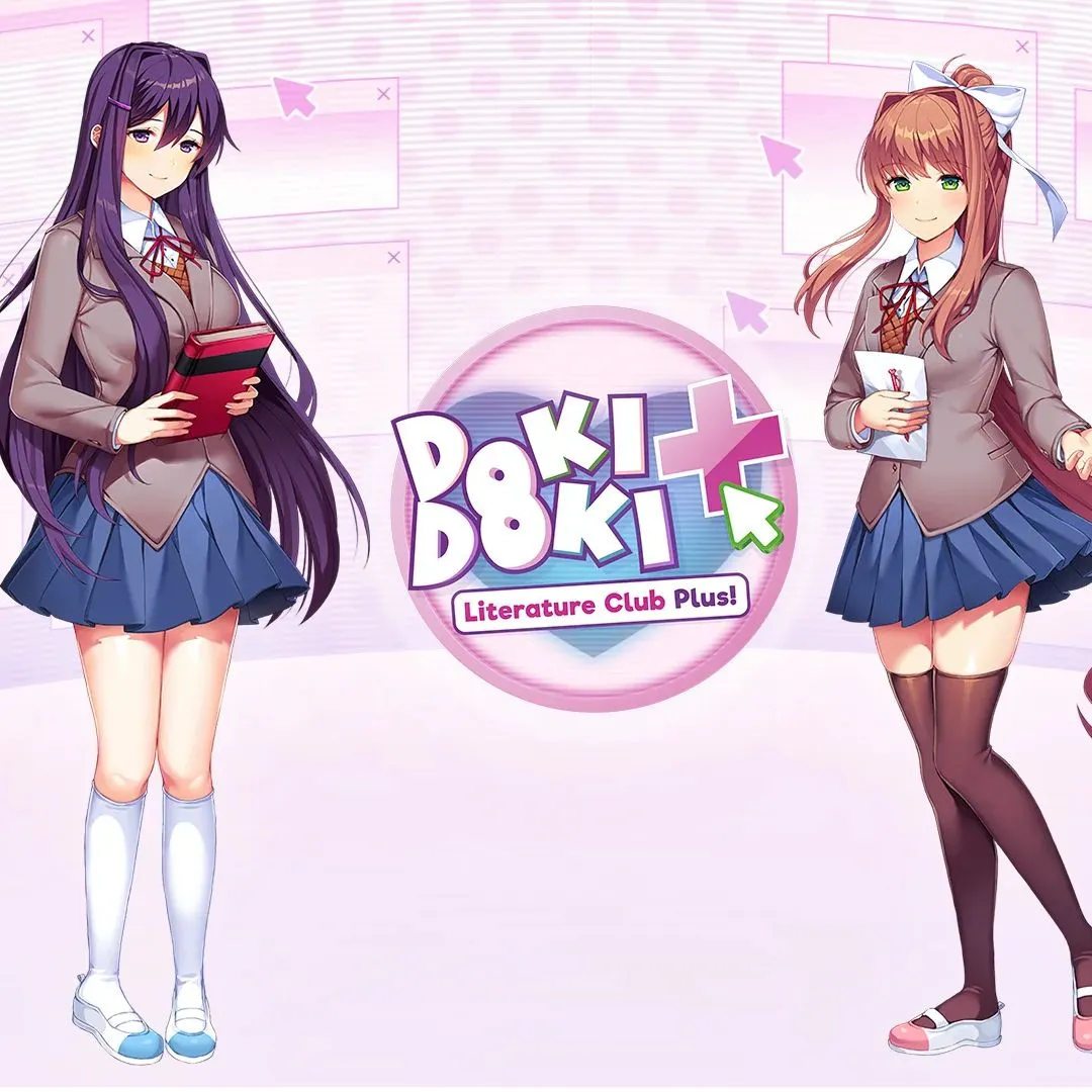 Hình ảnh các nhân vật nữ trong visual novel kinh dị Doki Doki Literature Club.