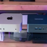 Hình ảnh một thiết bị Mac, nền tảng cho giao diện Liquid Glass mới của macOS Tahoe.