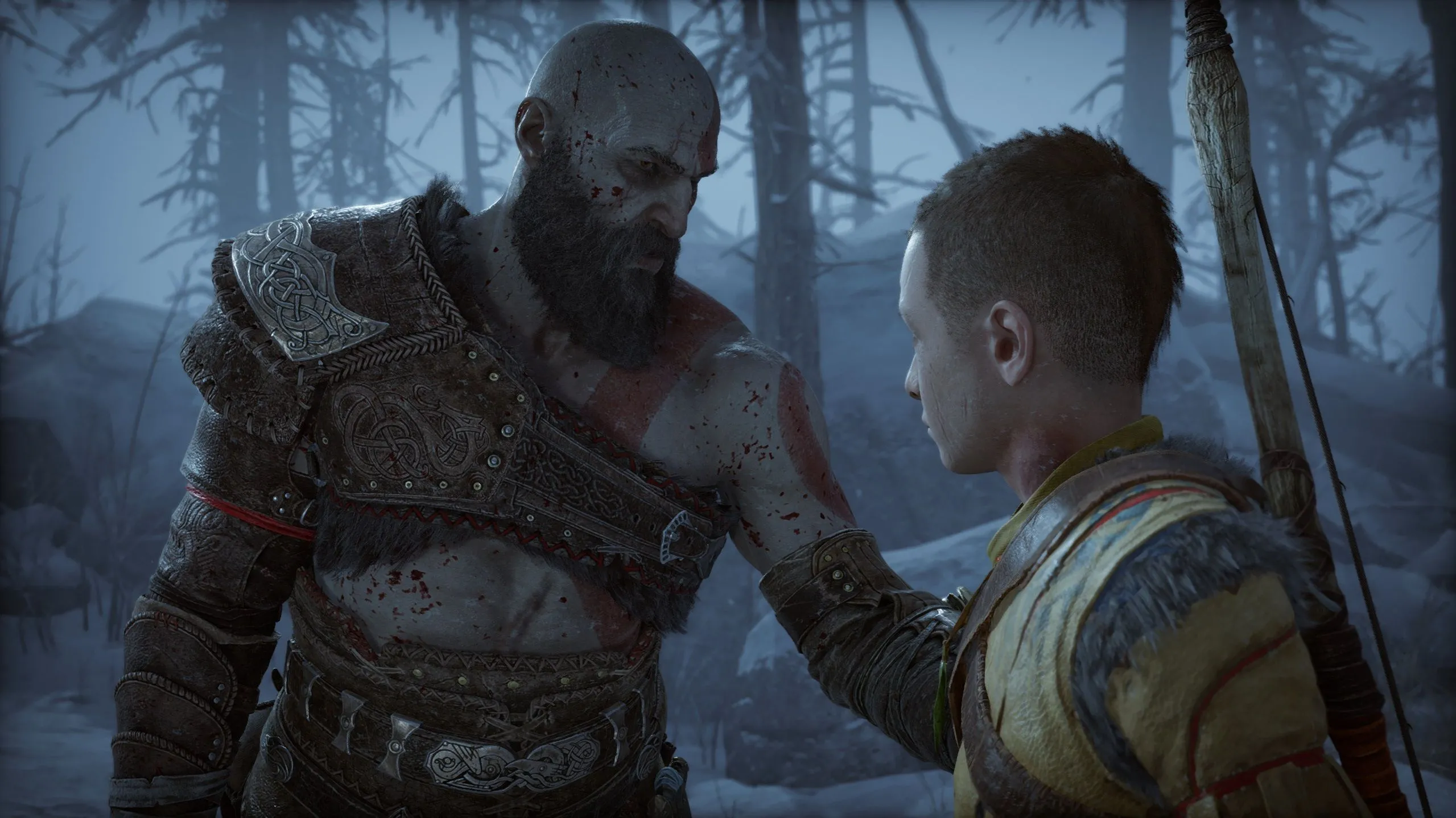 Kratos và Atreus trong game God of War Ragnarök trên PS5