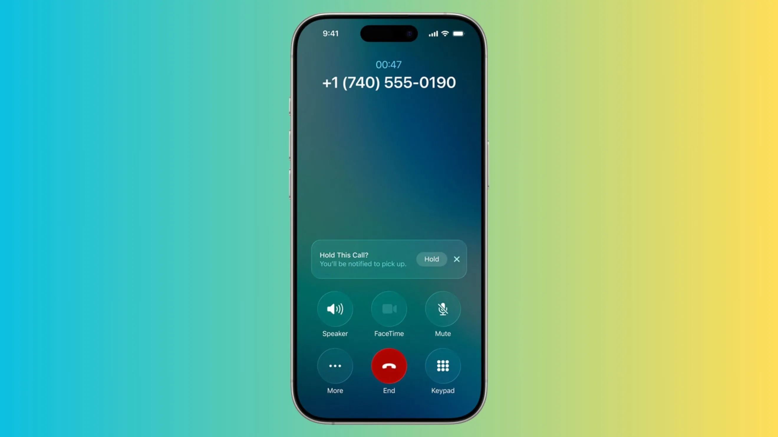 Màn hình tính năng Hỗ Trợ Chờ Máy (Hold Assist) trên iOS 26