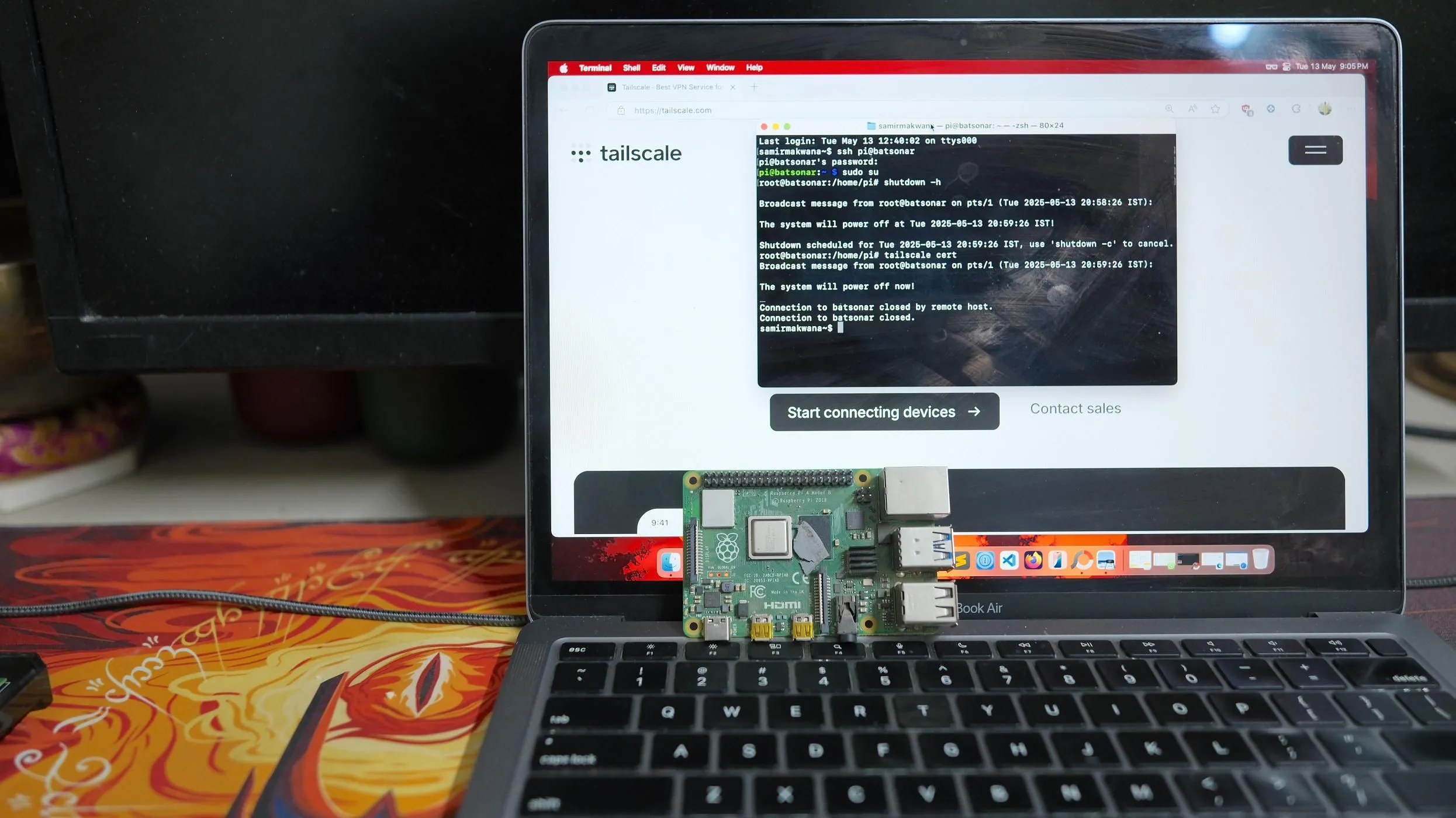 Thiết lập Tailscale trên Raspberry Pi kết nối với máy tính để bàn