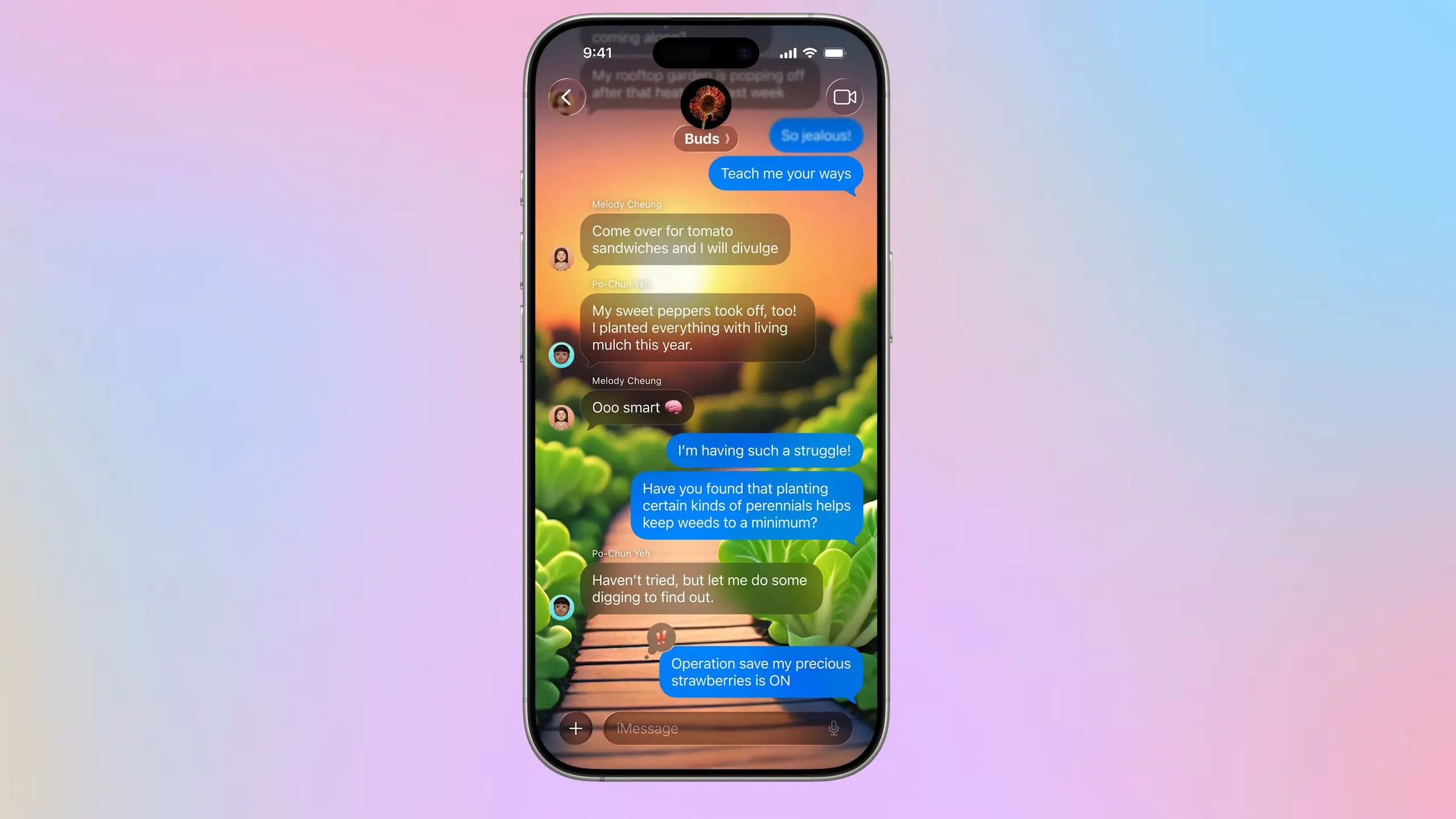 Ứng dụng Tin nhắn iOS 26 có tính năng hình nền tùy chỉnh cho các cuộc trò chuyện cá nhân và nhóm