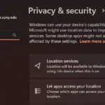 Cài đặt quyền riêng tư vị trí trong Windows giúp người dùng kiểm soát ứng dụng nào có thể truy cập dữ liệu vị trí.
