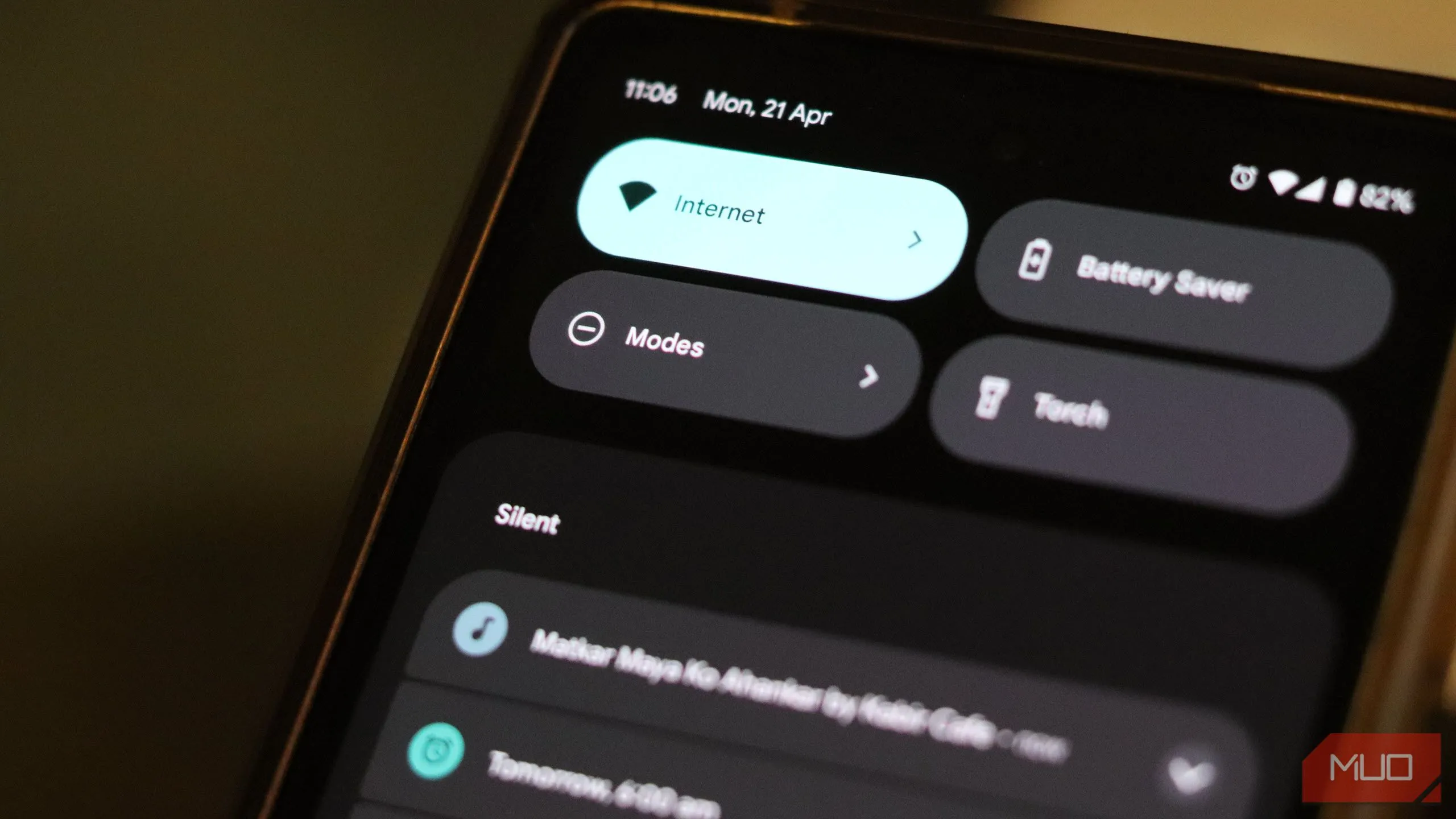 Menu truy cập nhanh Chế độ (Modes) trên Pixel, cho phép người dùng chọn hoặc tùy chỉnh các chế độ đã tạo.