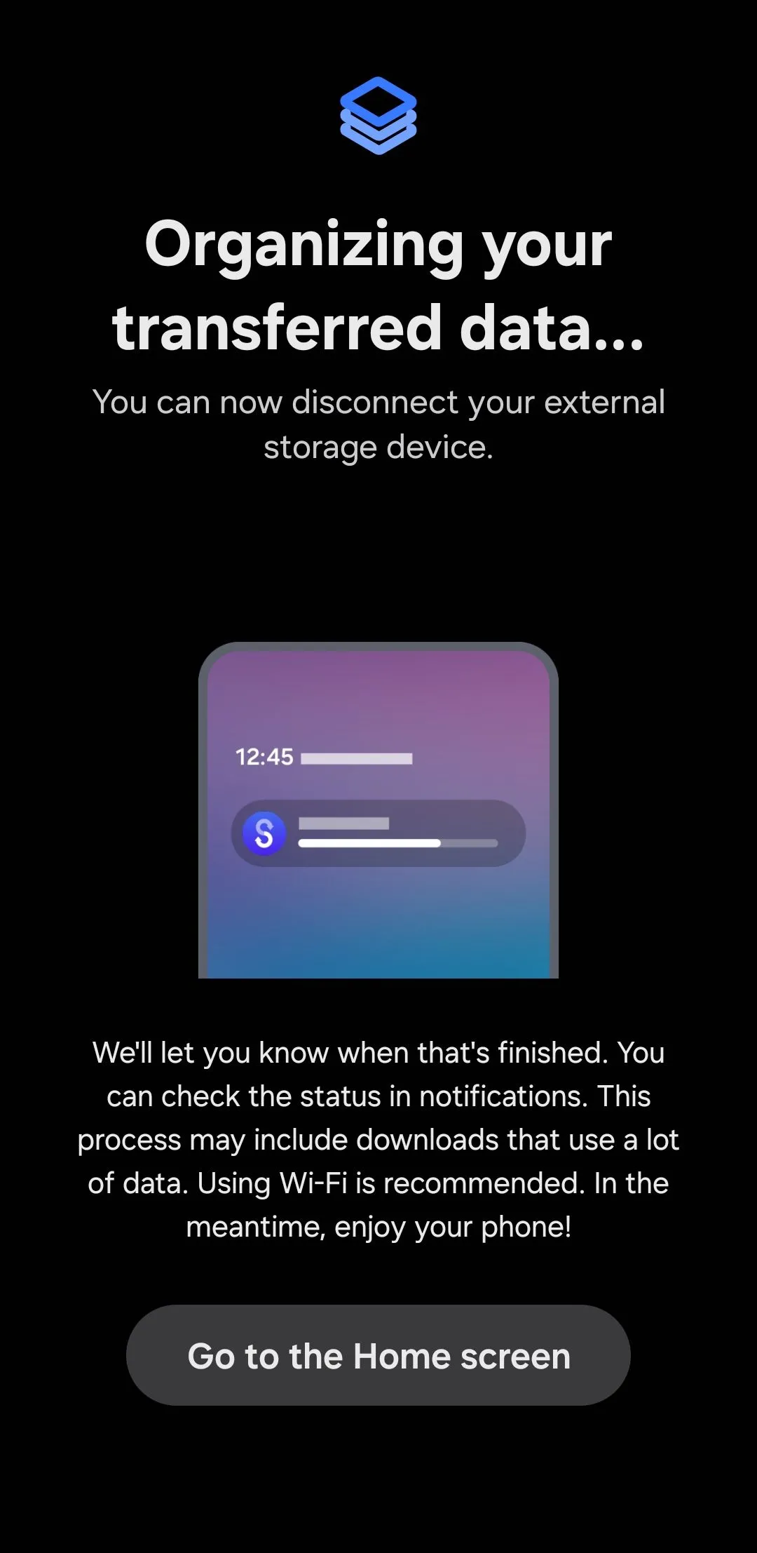 Thông báo &quot;Đang tổ chức dữ liệu&quot; khi khôi phục Secure Folder trên Samsung Galaxy