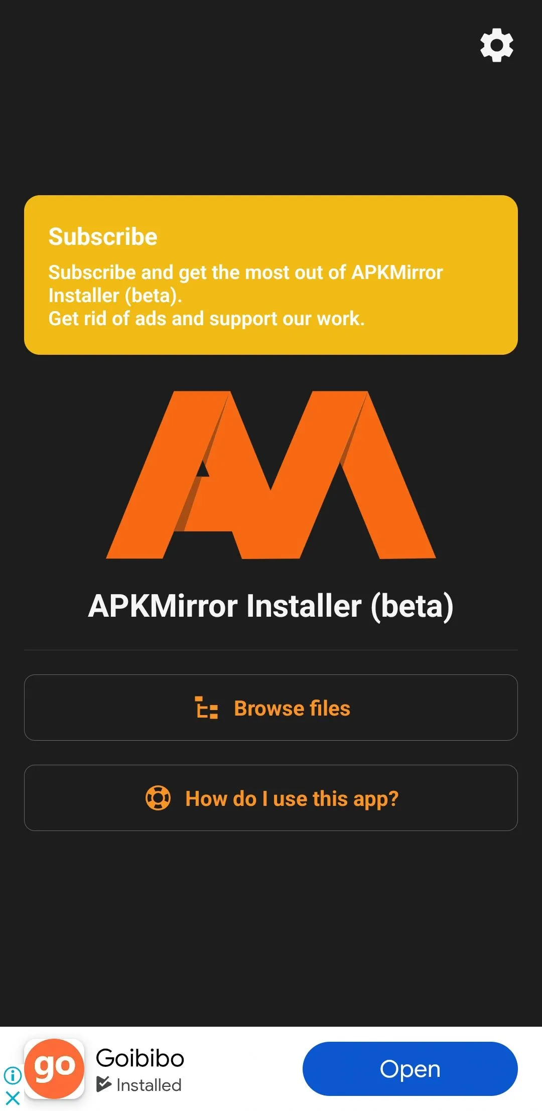 APKMirror Installer on Android phone