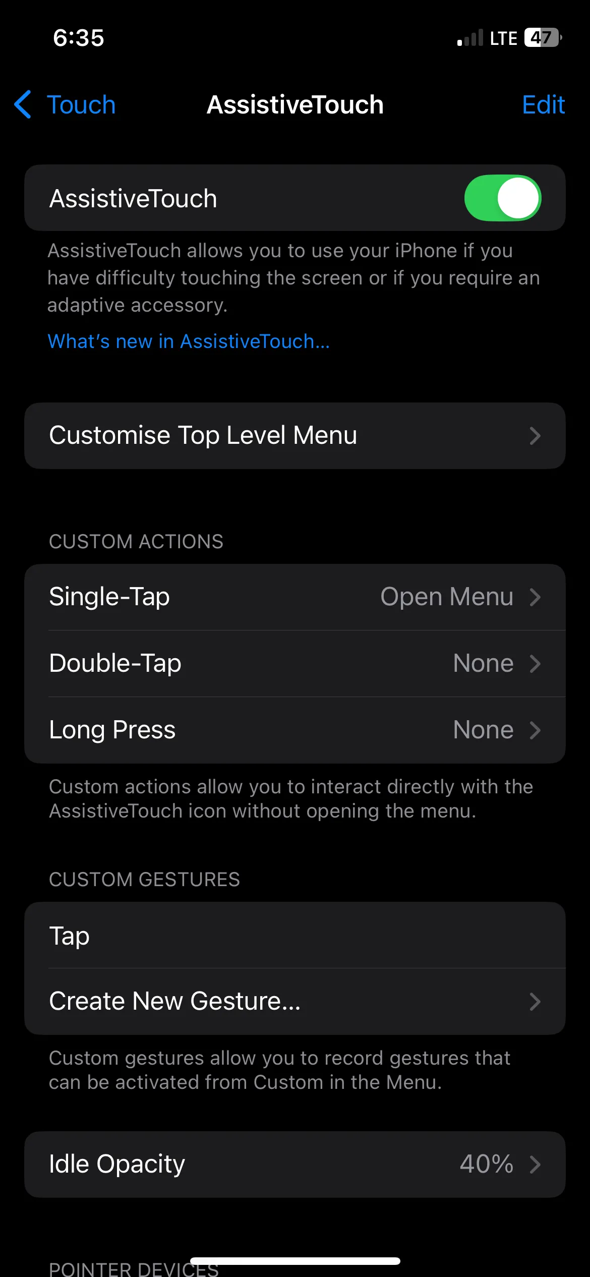 Bật AssistiveTouch trên iPhone
