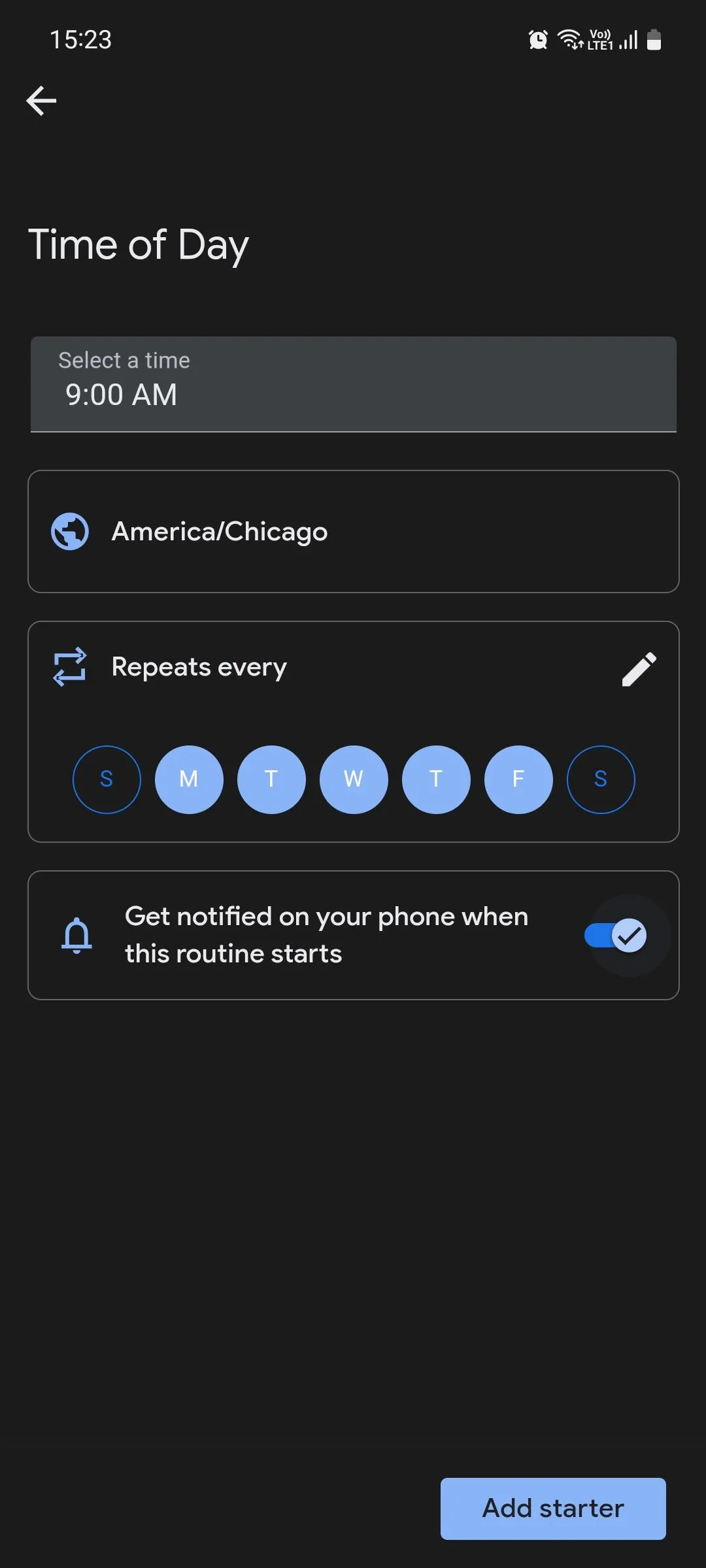 Cài đặt kích hoạt quy trình dựa trên thời gian của Google Assistant Routines
