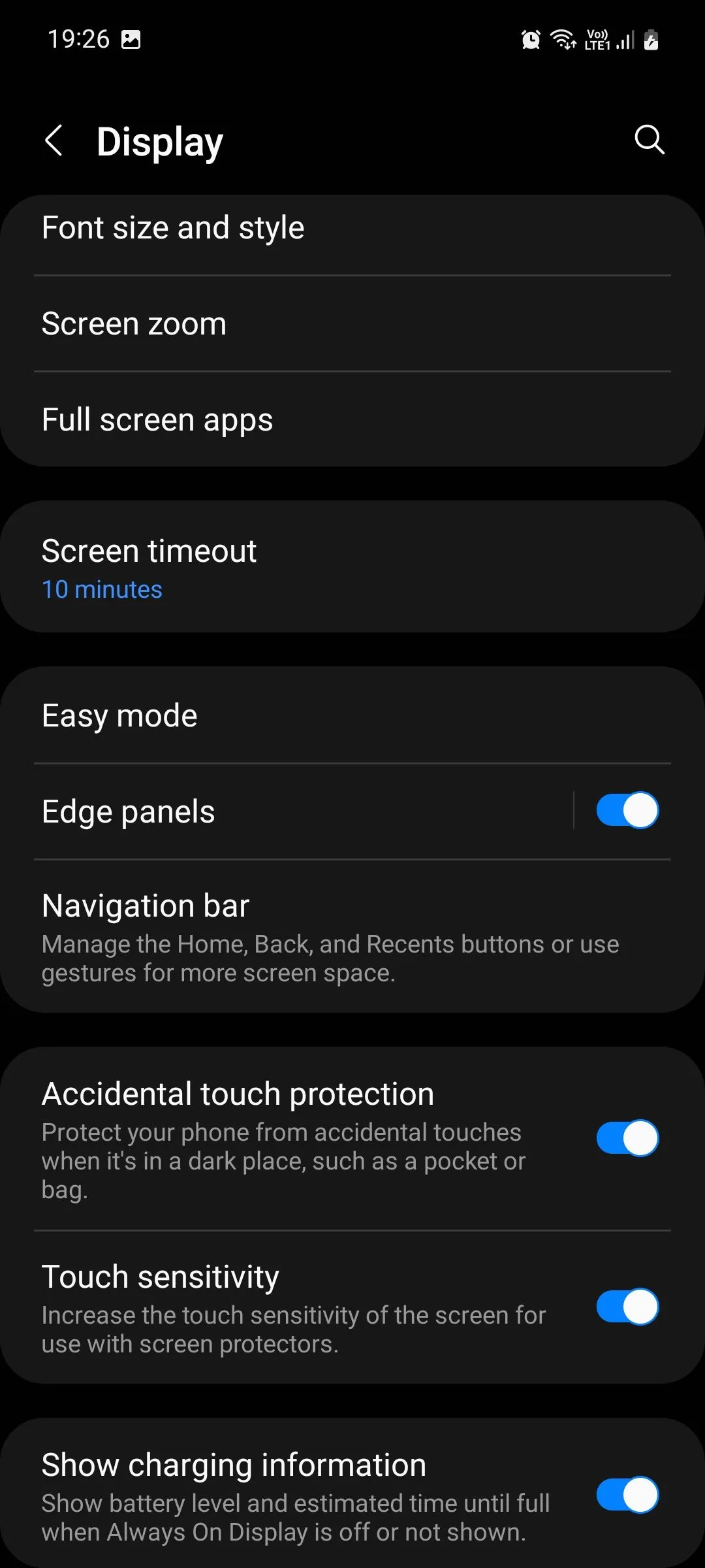 Cài đặt màn hình Samsung Galaxy để kích hoạt Edge Panels
