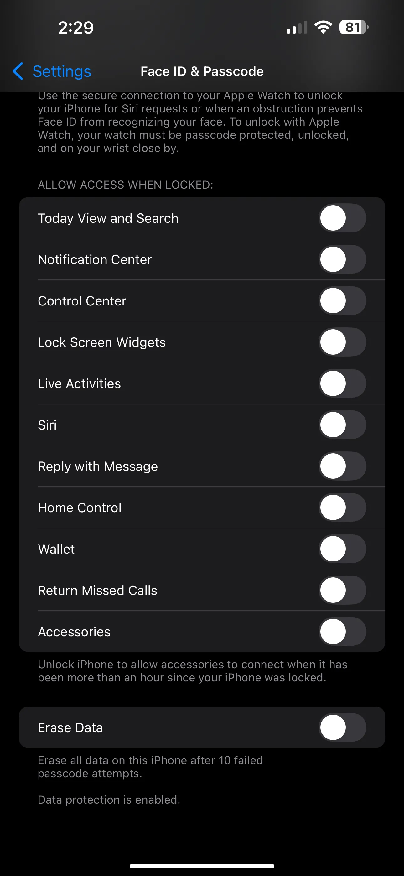 Cài đặt quyền truy cập ứng dụng và thông báo hiển thị trên màn hình khóa iPhone
