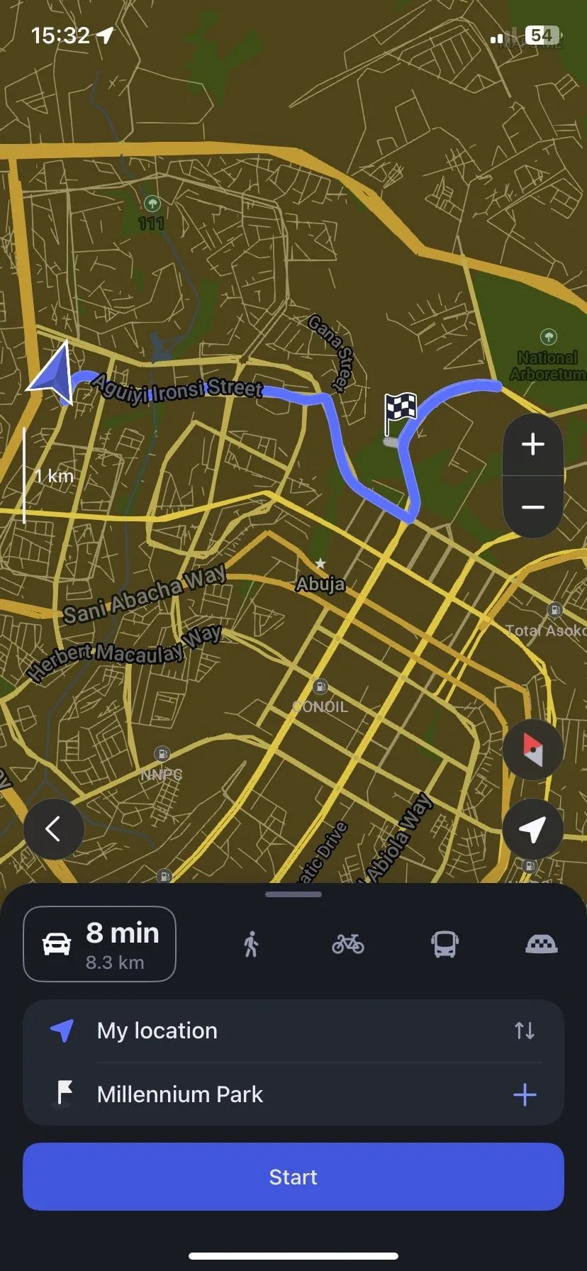 Chế độ dẫn đường ô tô của MAPS.ME hoạt động mượt mà ngay cả khi ngoại tuyến