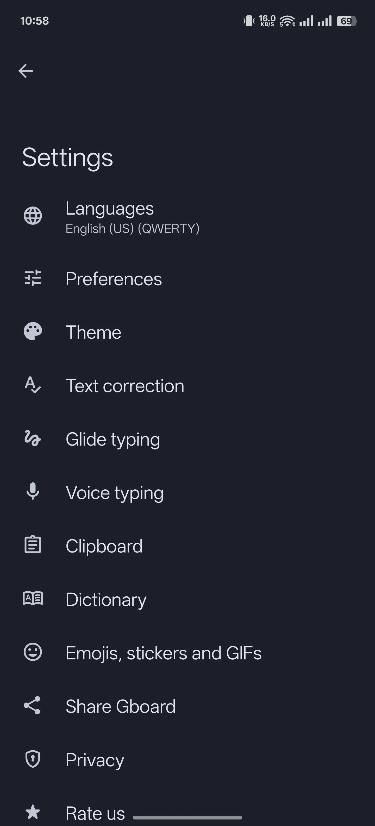 Chọn tùy chọn Bảng nhớ tạm trong cài đặt Gboard.