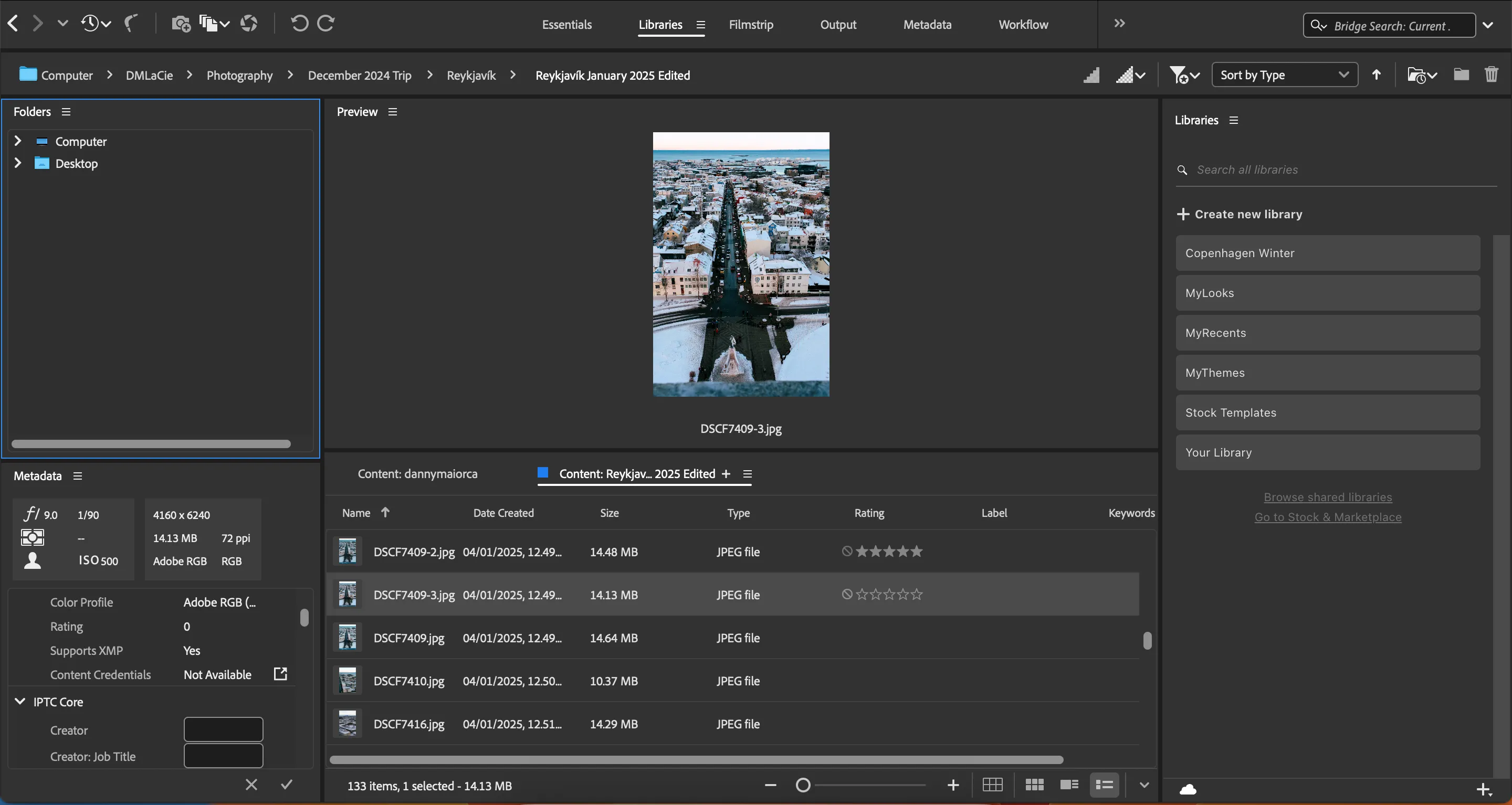 Đánh giá và ưu tiên ảnh bằng hệ thống sao trong Adobe Bridge