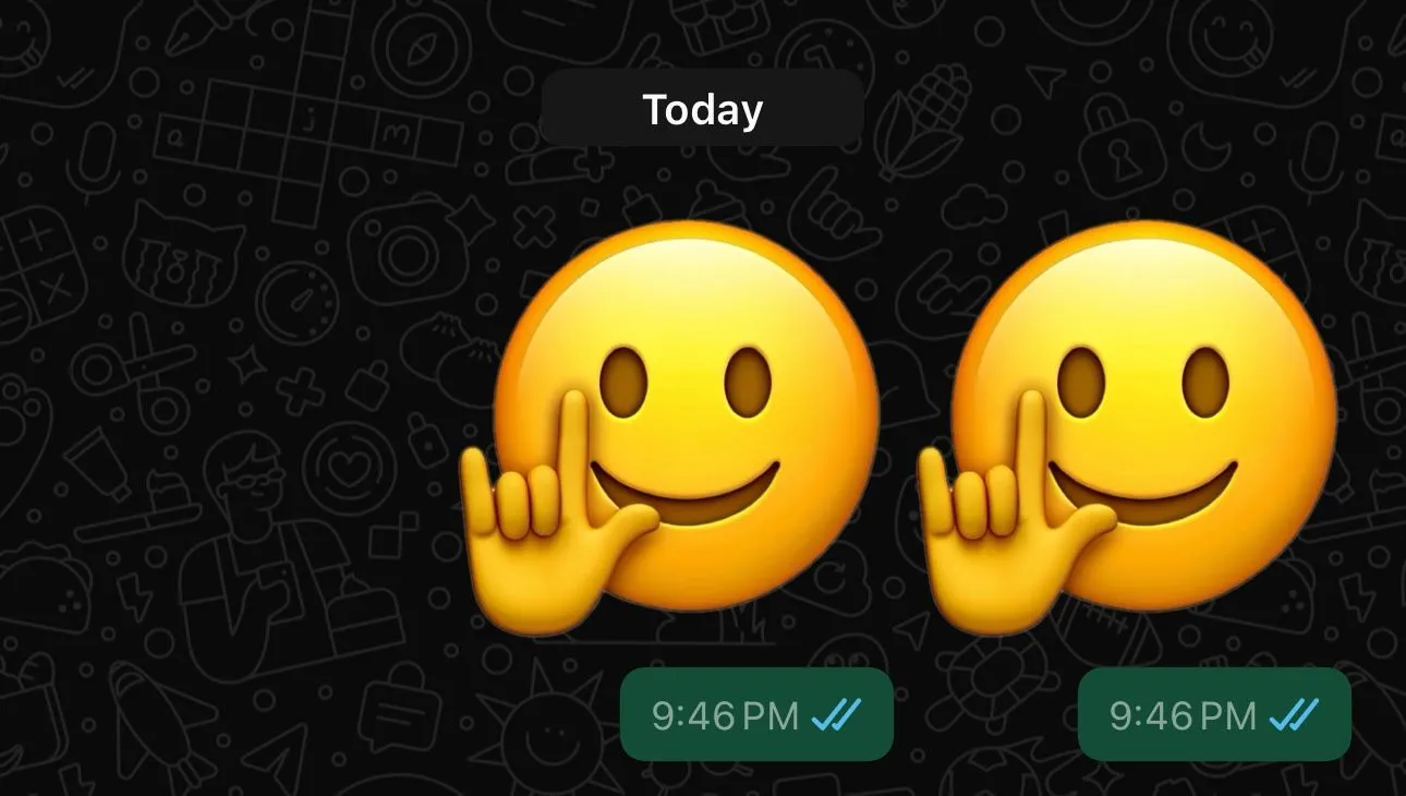 Genmoji được gửi dưới dạng sticker khi sử dụng trên WhatsApp