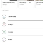 Giao diện Files Go của Google hiển thị danh sách các tệp tin được sắp xếp khoa học, giúp người dùng dễ dàng quản lý và chia sẻ dữ liệu trên Android