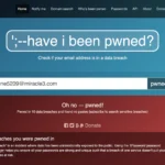 Giao diện Have I Been Pwned dùng để kiểm tra email bị rò rỉ thông tin cá nhân