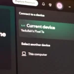 Giao diện Spotify Connect trên ứng dụng Spotify dành cho máy tính Windows