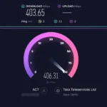 Giao diện trang web Ookla Speedtest hiển thị kết quả tốc độ download và upload, minh họa cách các ISP quảng cáo tốc độ mạng của họ