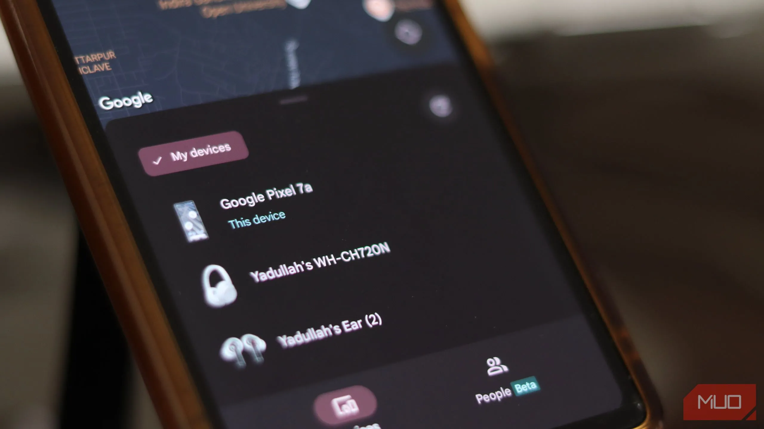 Giao diện ứng dụng Find My (Find Hub) trên Android