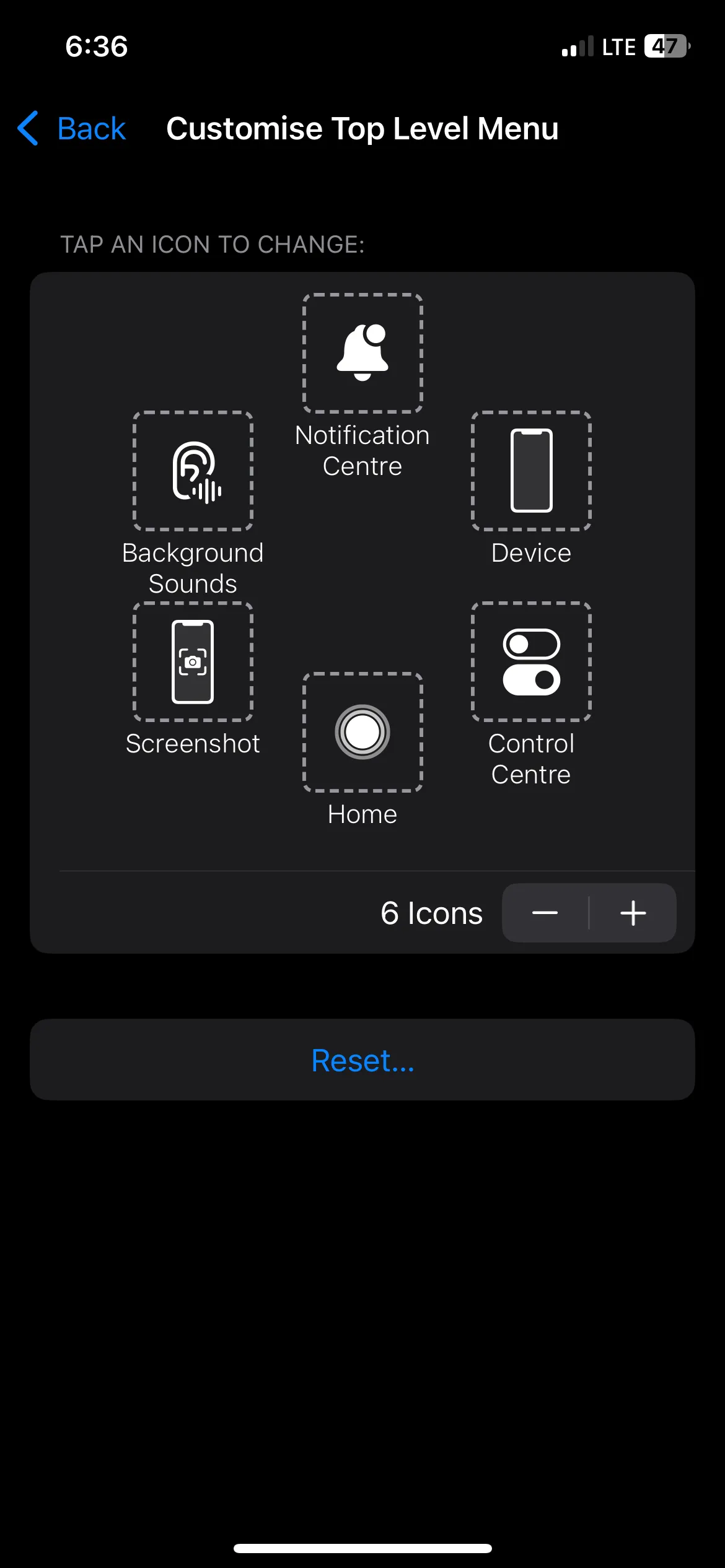 Hành động chụp ảnh màn hình được thêm vào AssistiveTouch iPhone