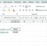 Hình ảnh minh họa hàm REGEXTEST trong Excel, cho thấy tính năng nâng cao của phần mềm bảng tính.