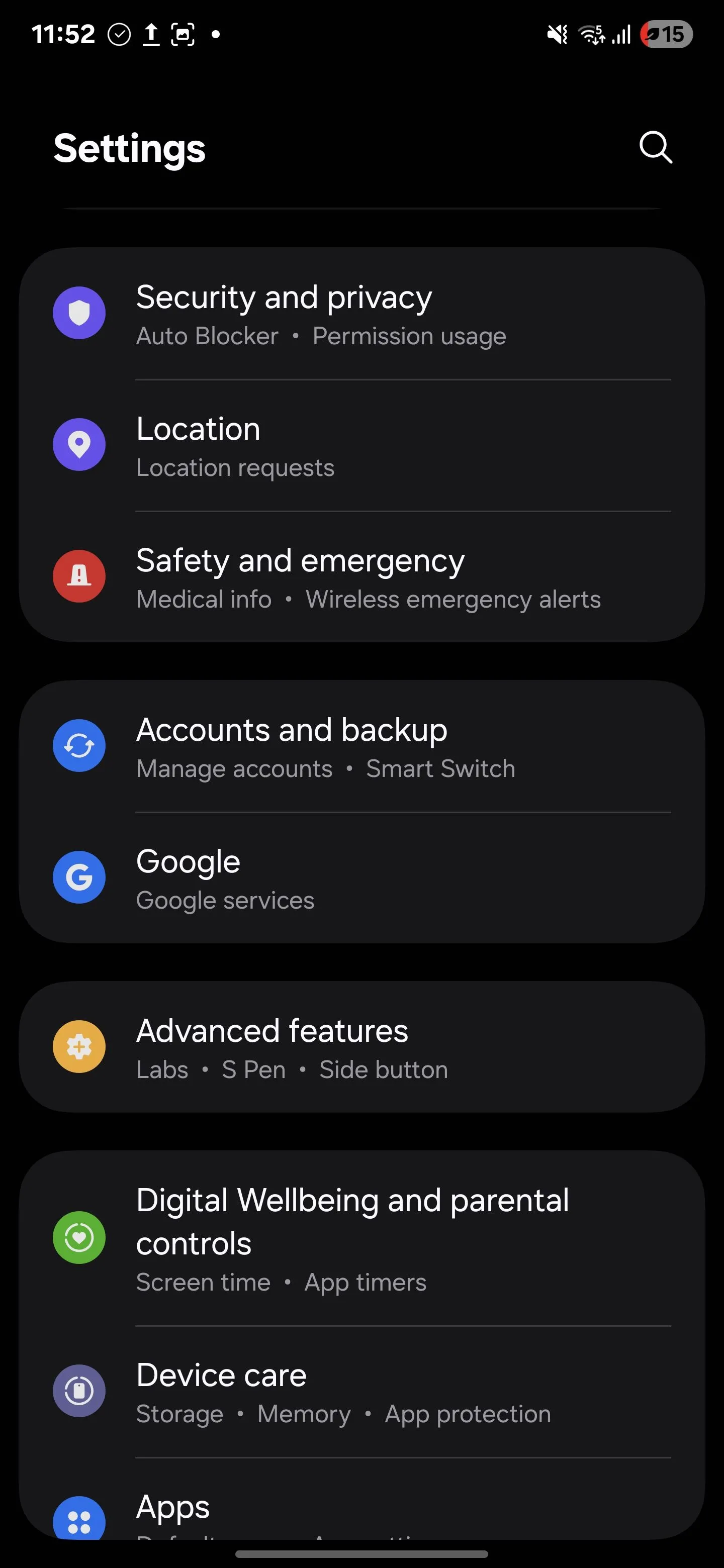 Màn hình cài đặt Vị trí trên điện thoại Android, nơi quản lý quyền truy cập vị trí của ứng dụng
