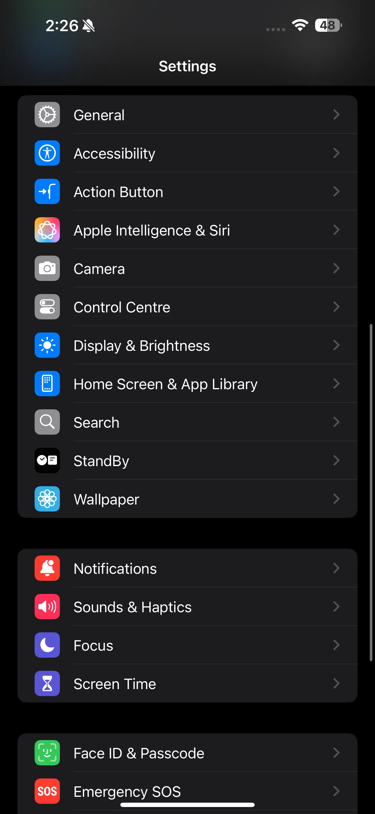 Màn hình ứng dụng Cài đặt trên iPhone, tập trung vào mục &quot;Thời gian nghỉ&quot; (Downtime) trong phần Thời gian sử dụng.