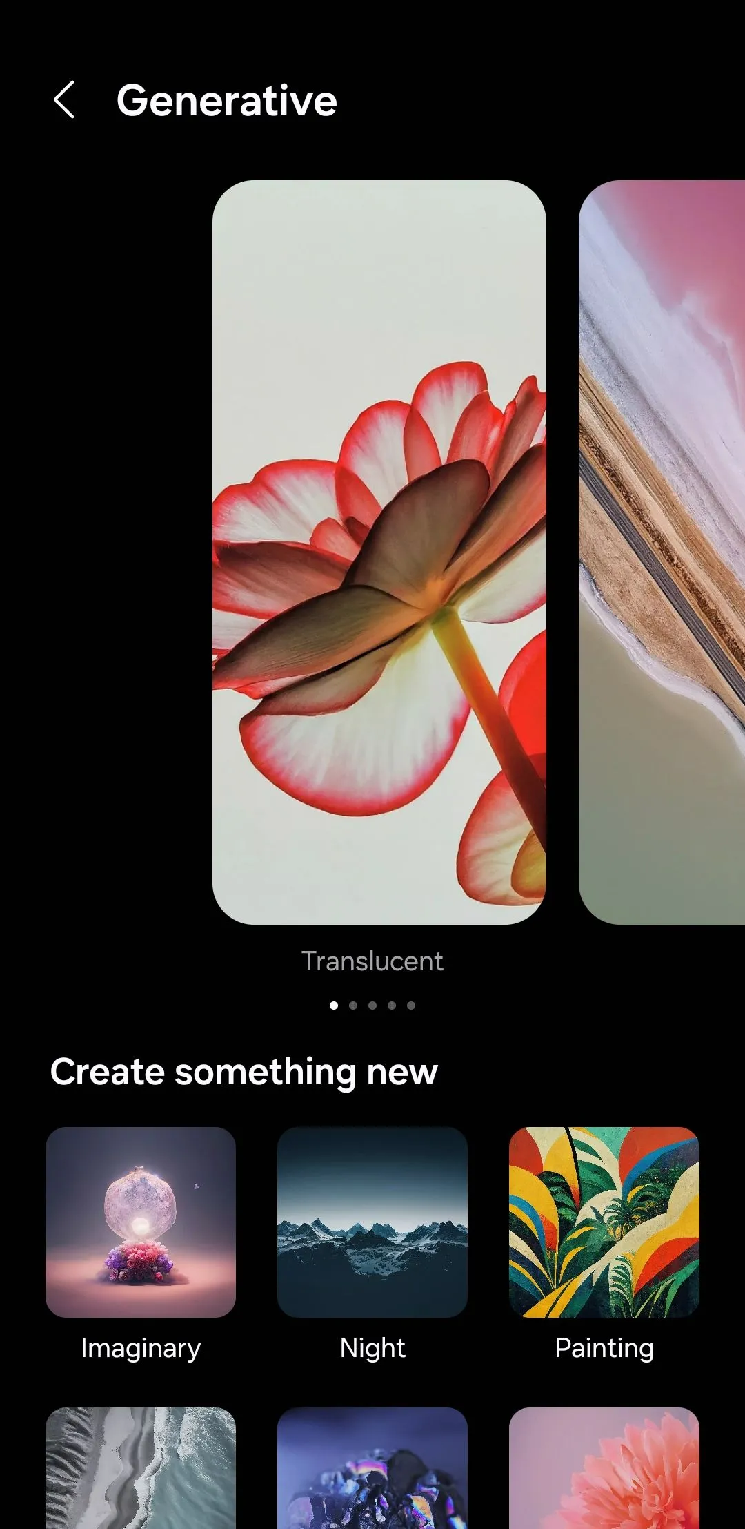 Menu hình nền tạo sinh của Galaxy AI trên điện thoại Samsung