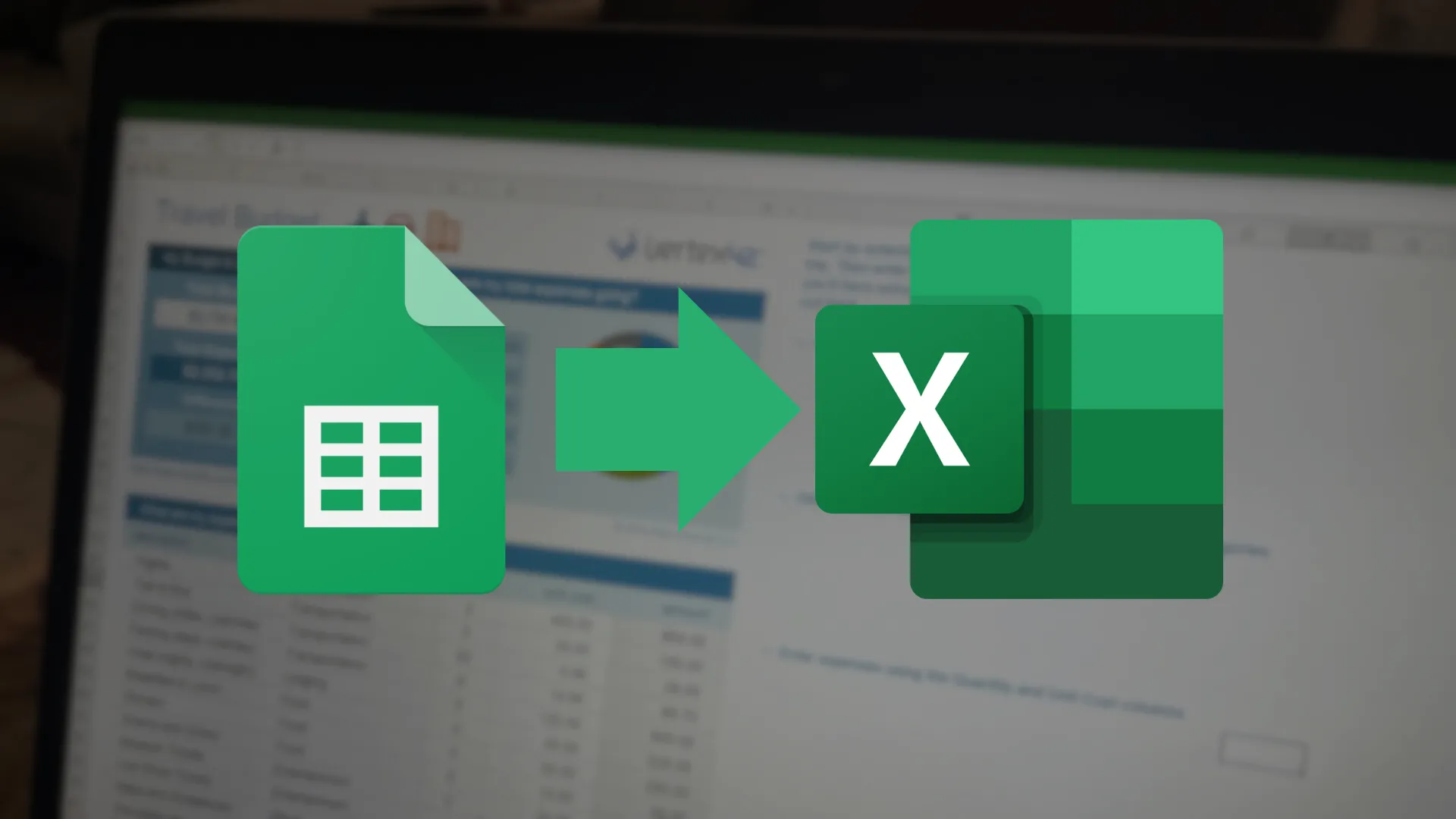 Mũi tên chỉ từ Google Sheets sang Excel, biểu thị khả năng chuyển đổi và tích hợp dữ liệu linh hoạt