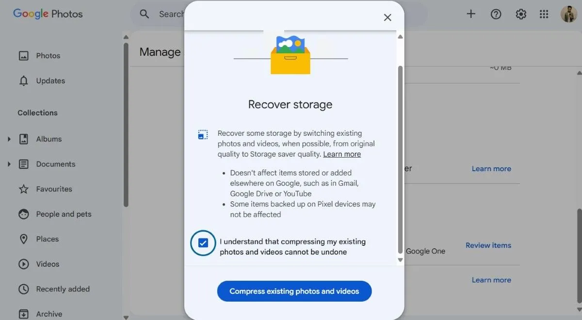 Nén ảnh và video trong Google Photos để tiết kiệm dung lượng