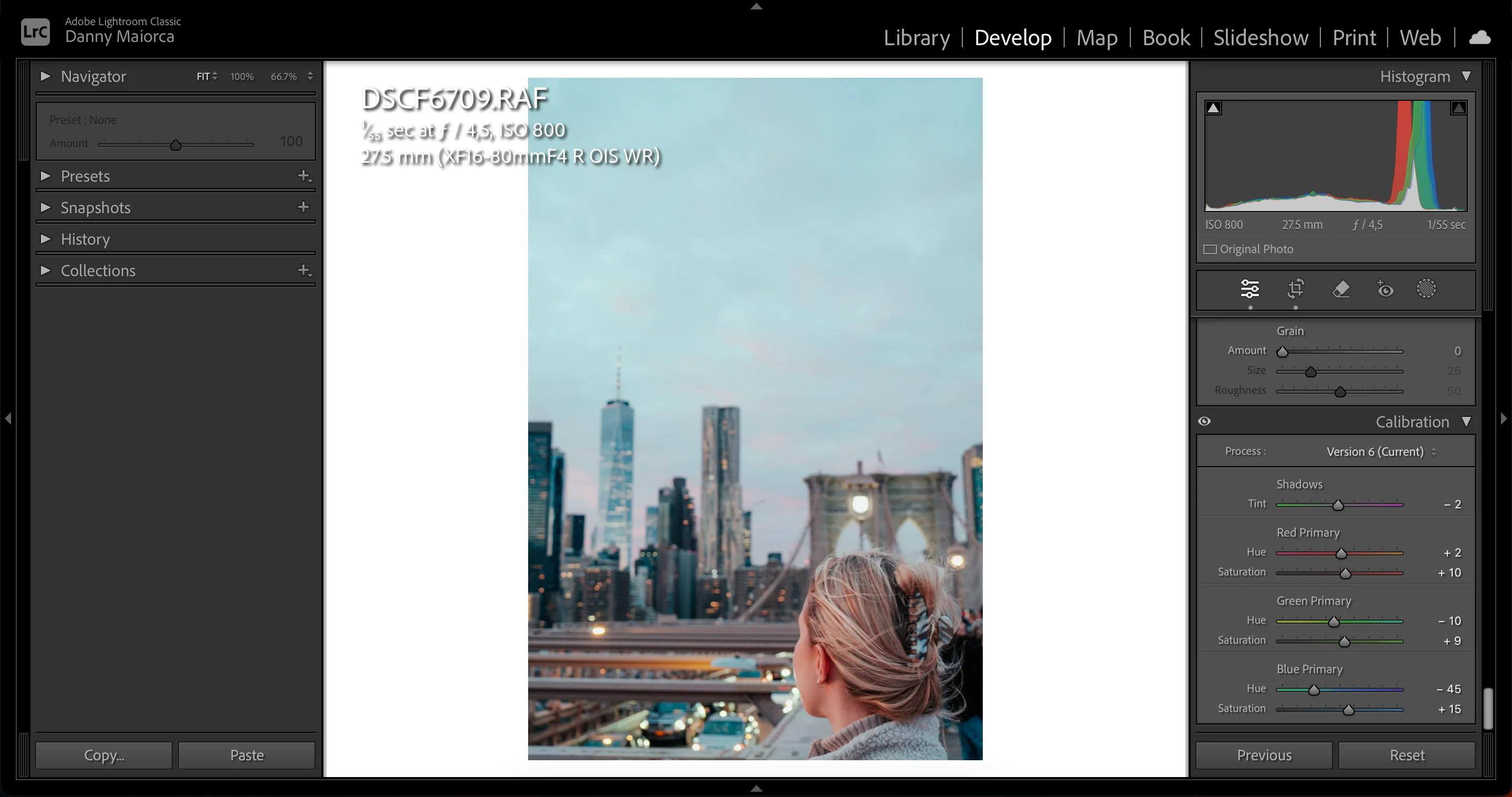 Sử dụng công cụ hiệu chỉnh màu sắc (Calibration) trong Adobe Lightroom Classic