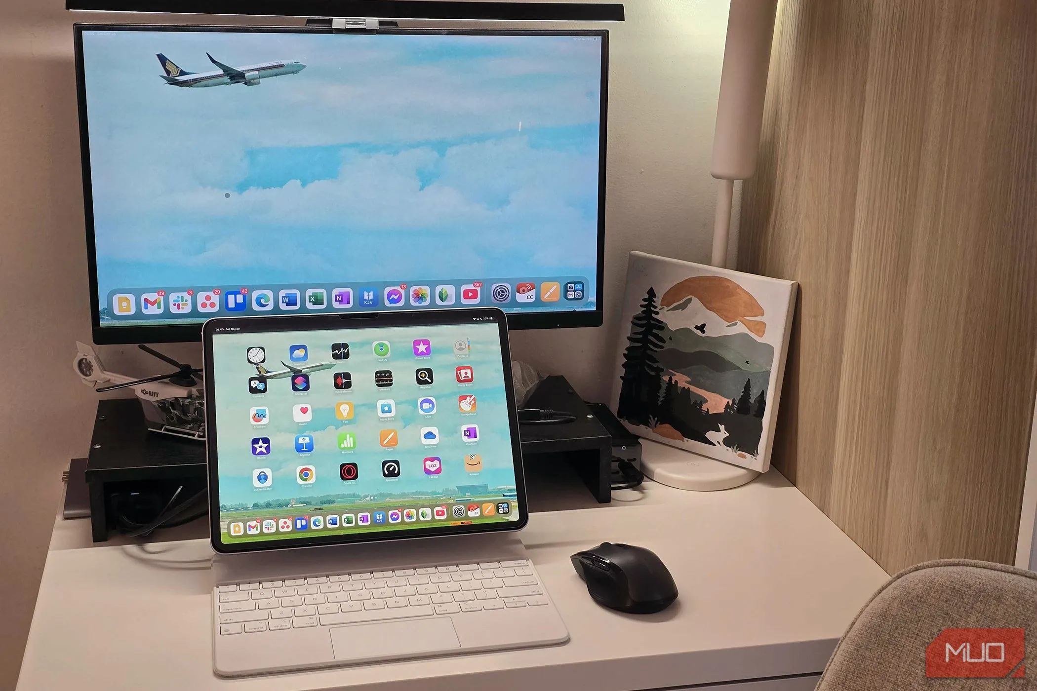 Sử dụng iPad Air với màn hình ngoài và chuột qua hub USB