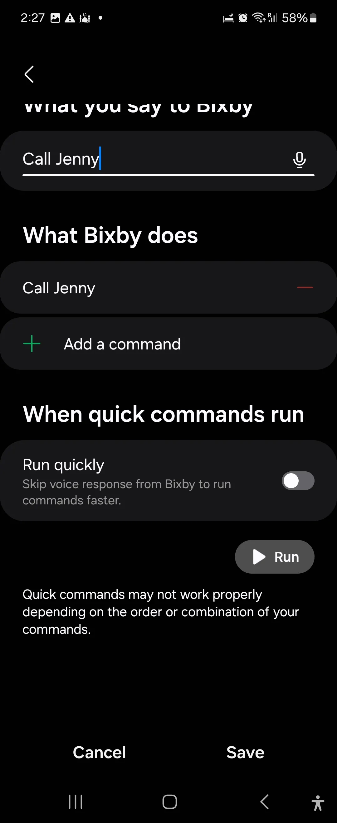 Tạo lệnh nhanh tùy chỉnh Bixby trên Galaxy Flip 6