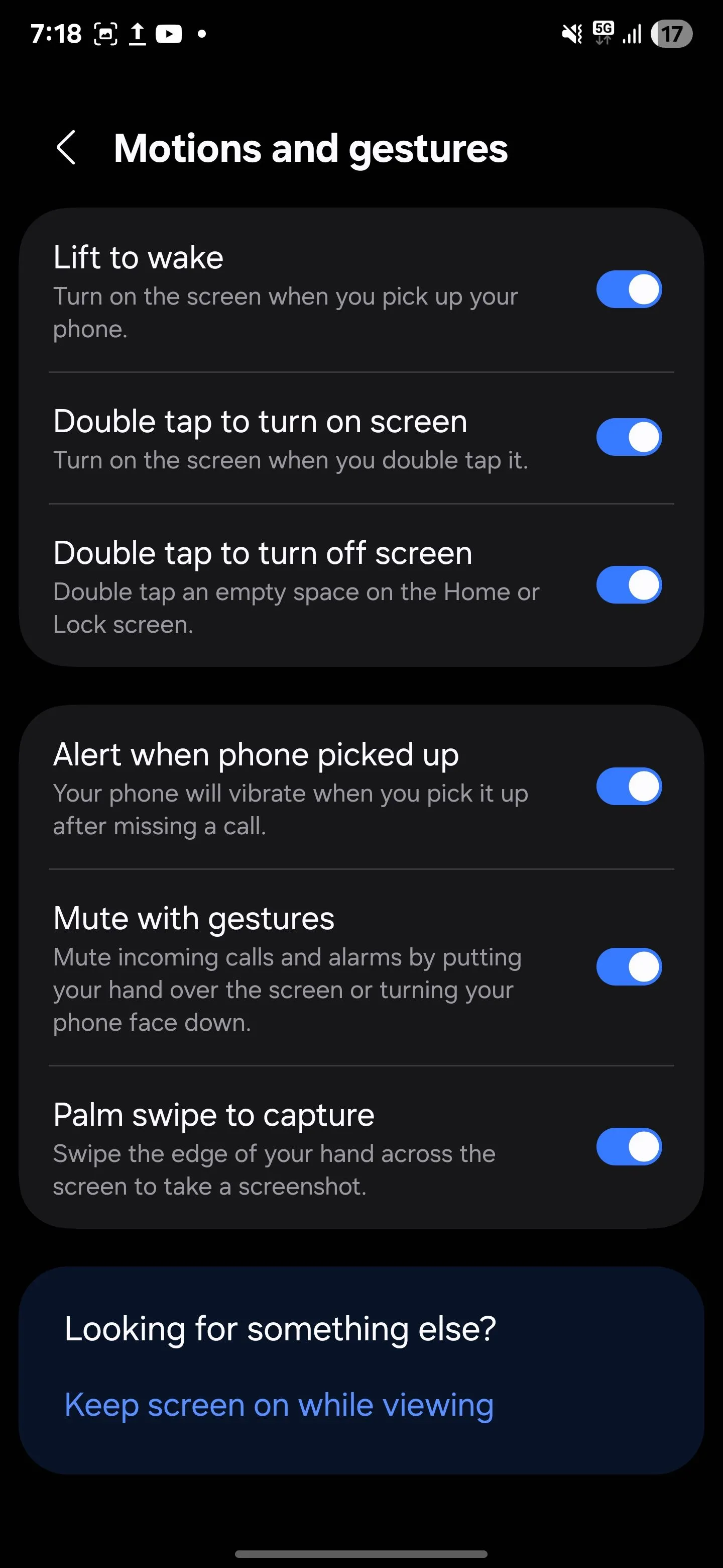 Tắt tính năng Nâng lên để bật màn hình (Lift to wake) trên Samsung.