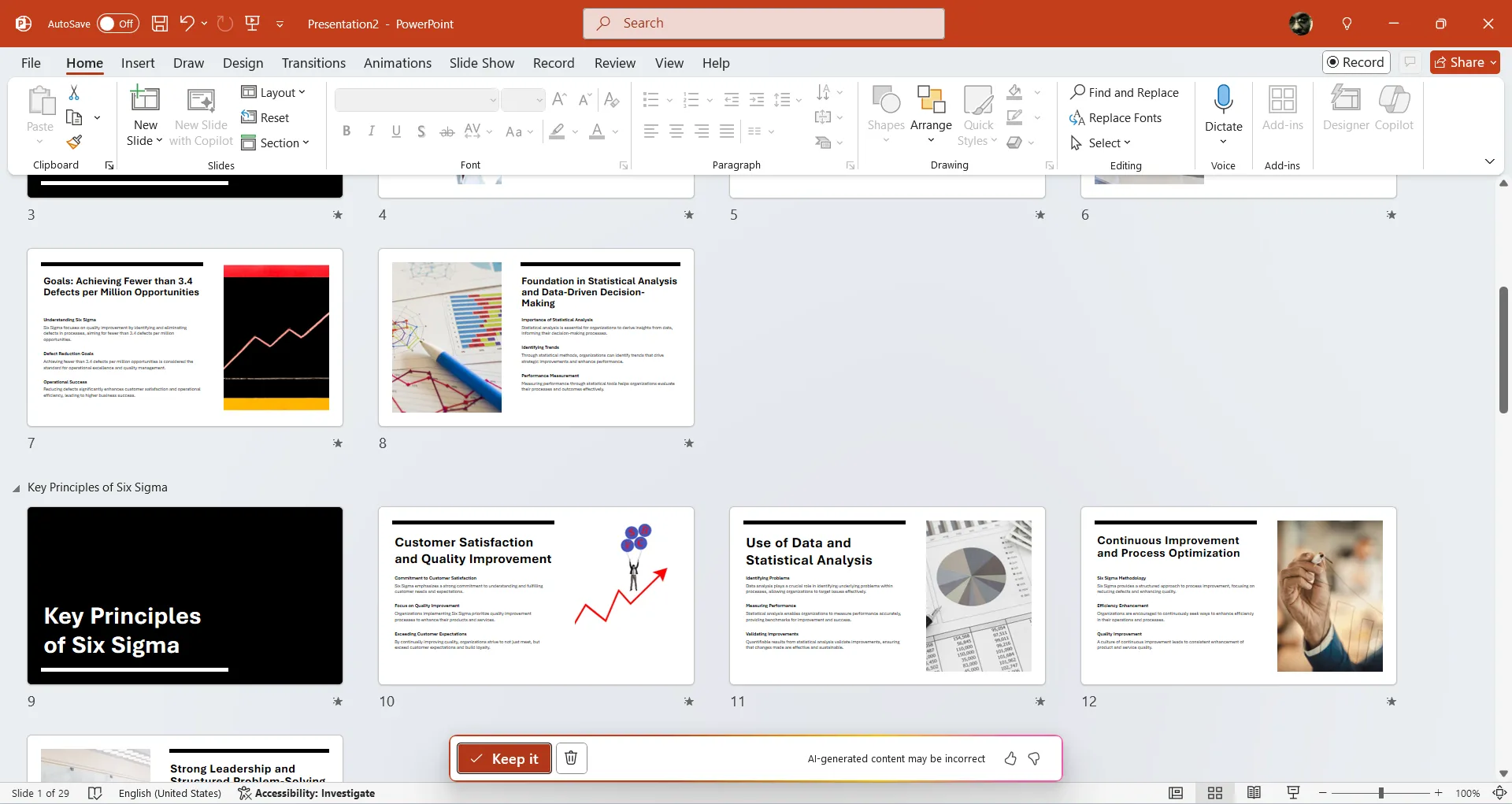 Thêm các slide do Copilot tạo vào bài thuyết trình PowerPoint