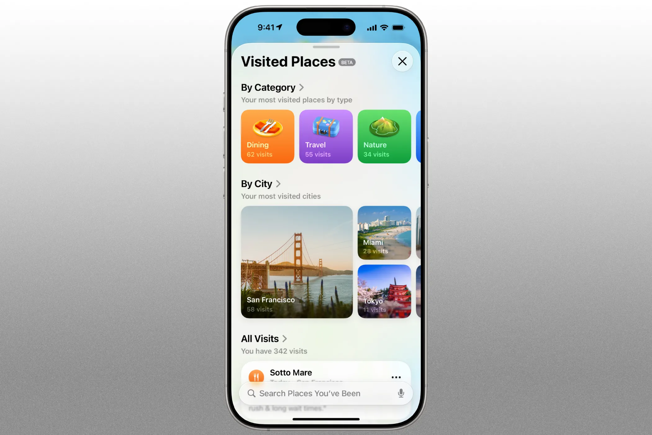Tính năng Địa điểm đã ghé thăm (Visited Places) trong Apple Maps của iOS 26