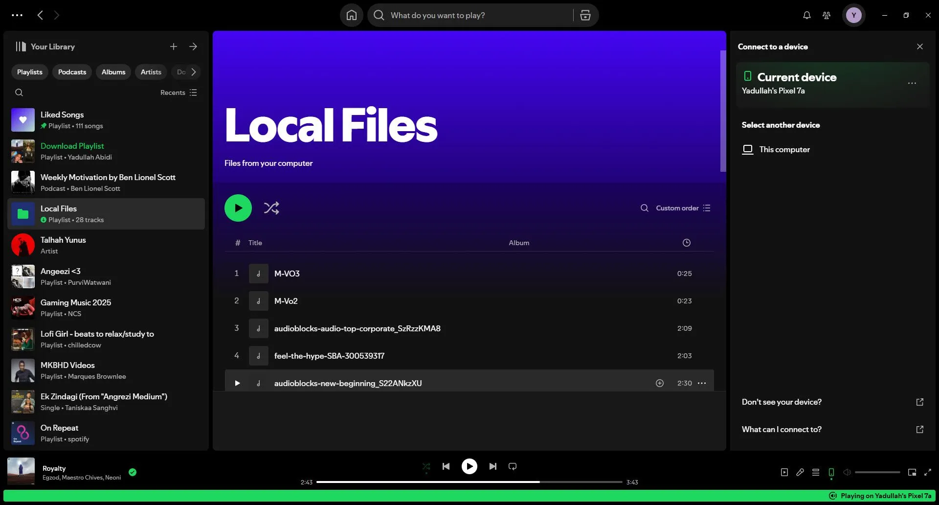 Trải nghiệm Spotify Connect tiện lợi trên ứng dụng Spotify dành cho máy tính