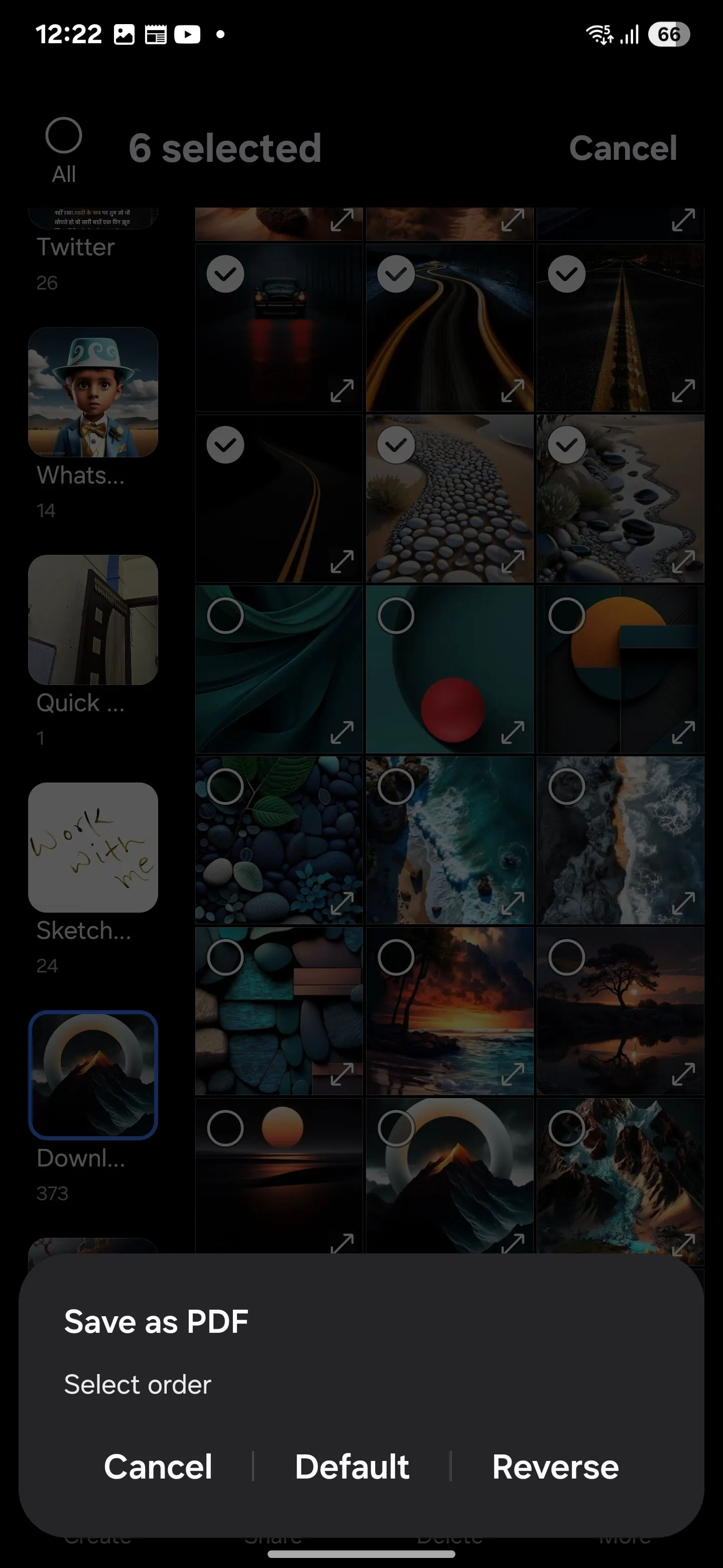 Tùy chọn Lưu dưới dạng PDF trong Samsung Gallery
