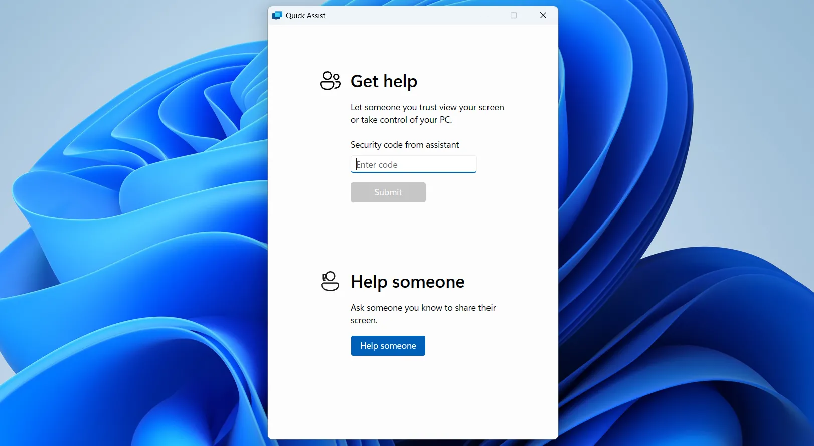 Ứng dụng Trợ Giúp Nhanh trên Windows 11